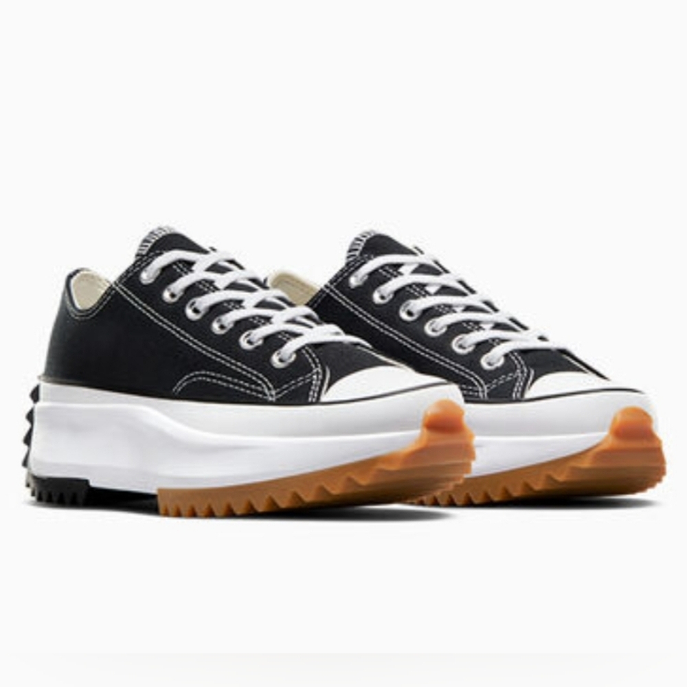 Converse Run Star Hike Black and White Platform Sneakers